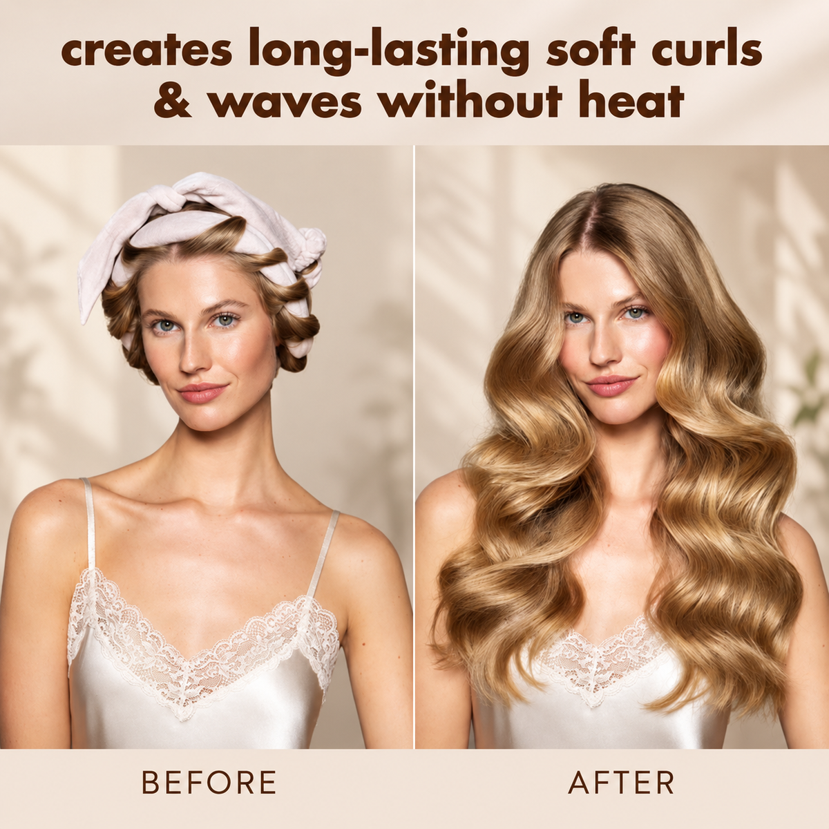 Satin Heatless Curling Ribbon Set