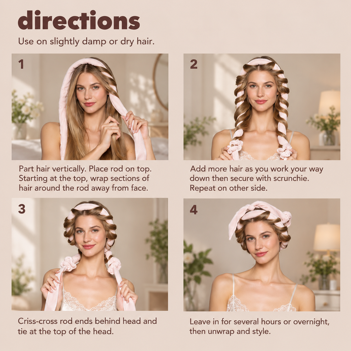 Satin Heatless Curling Ribbon Set