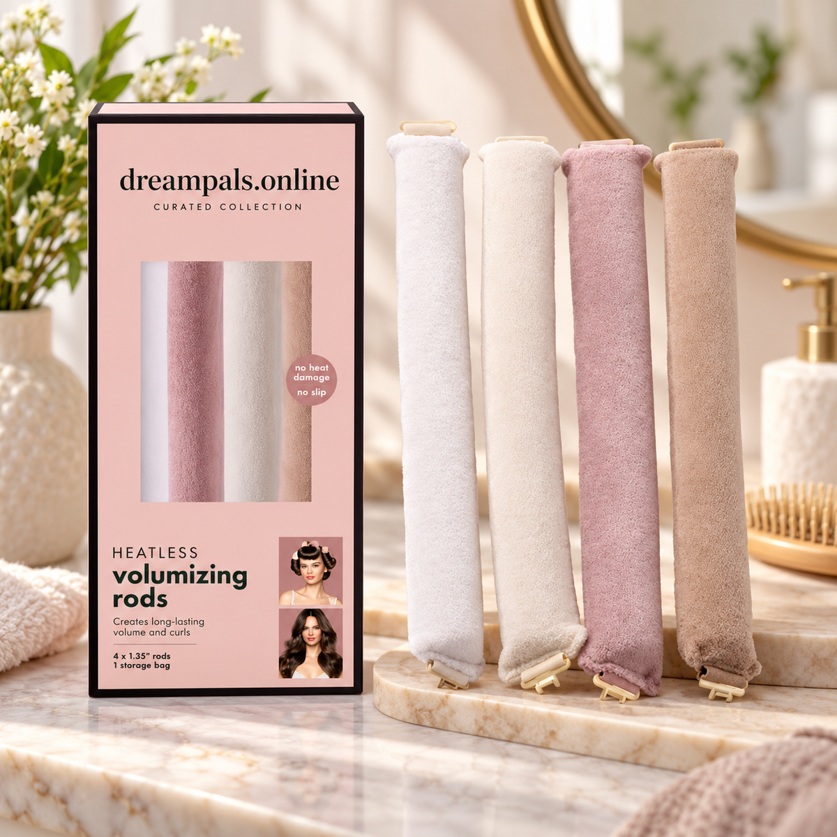 Heatless Volume Curl Rods – 4 Boxes