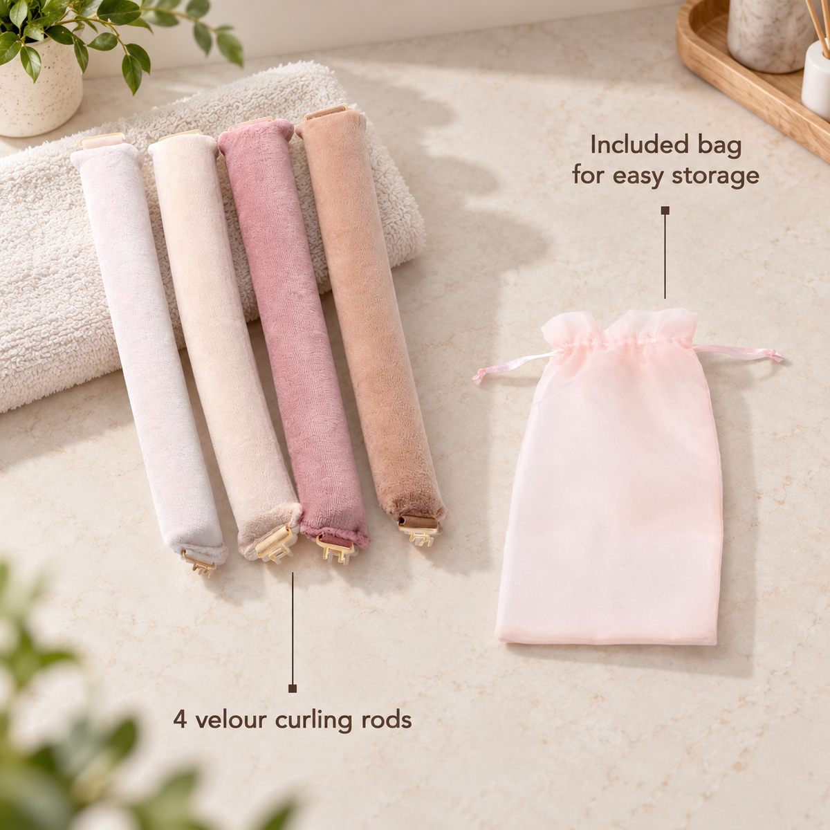 Heatless Volume Curl Rods – 4 Boxes