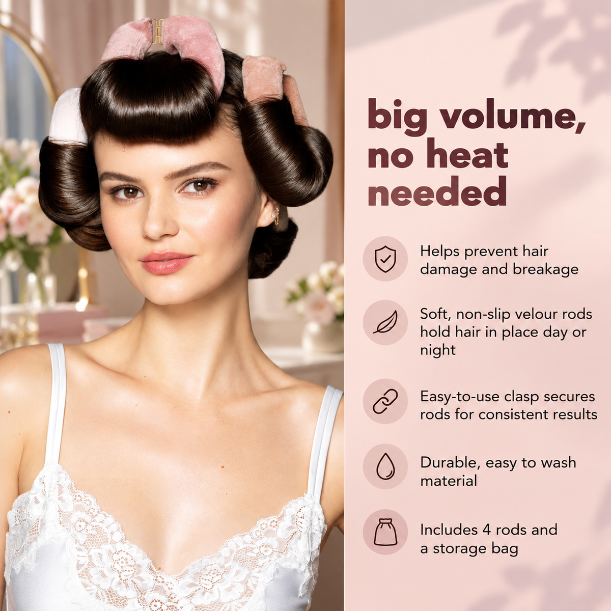 Heatless Volume Curl Rods – 4 Boxes