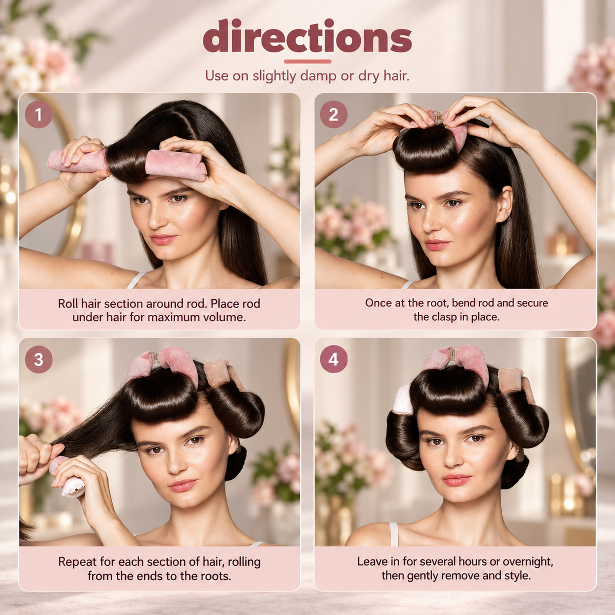 Heatless Volume Curl Rods – 4 Boxes