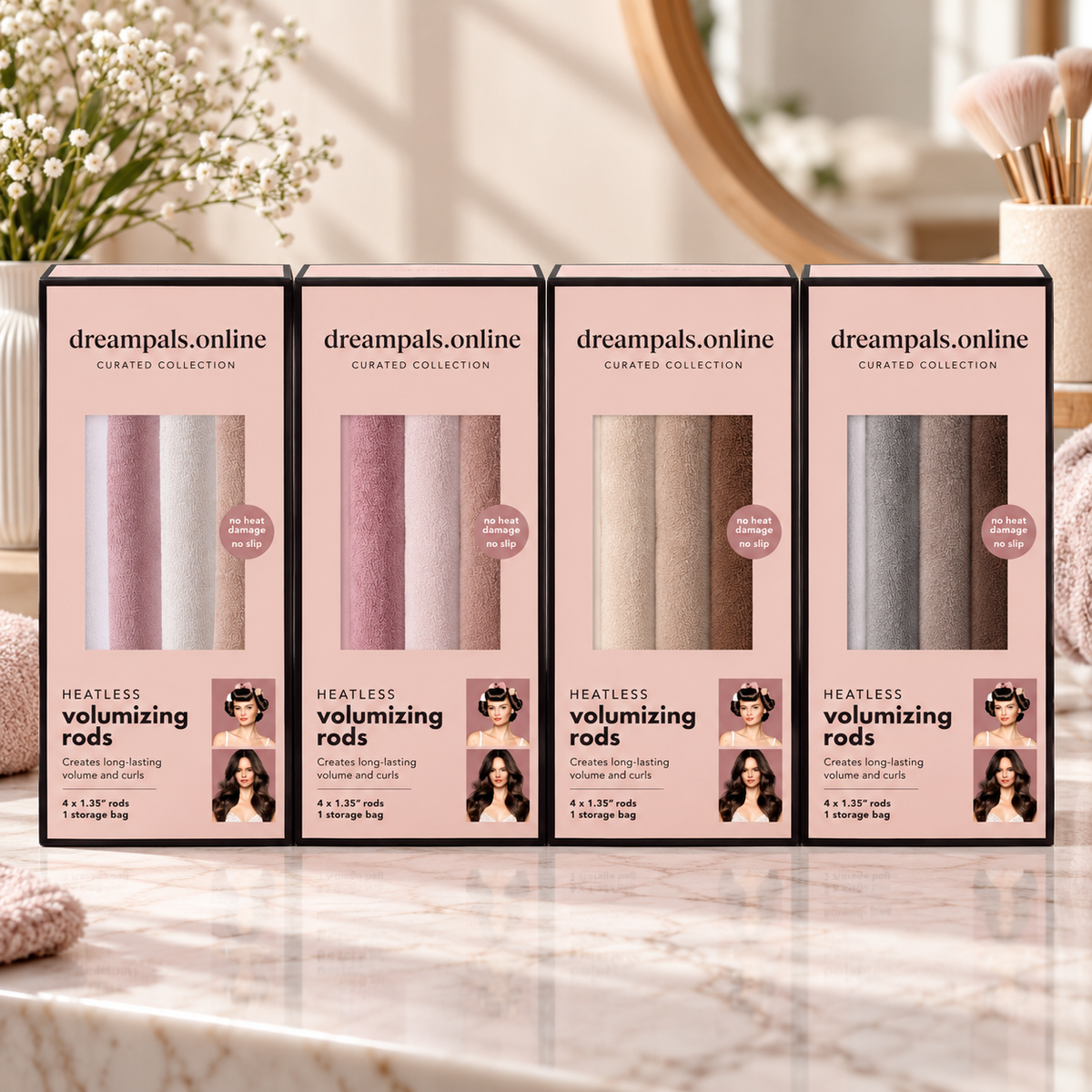 Heatless Volume Curl Rods – 4 Boxes
